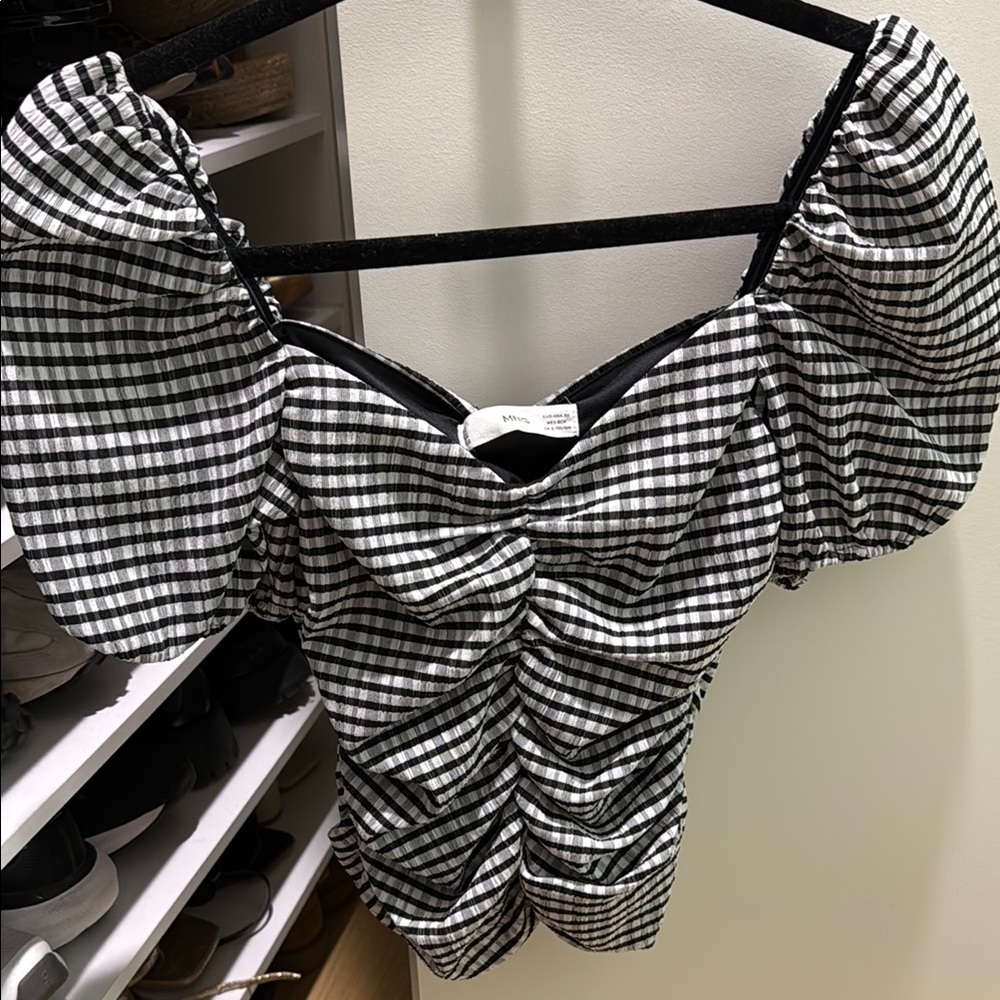 Gingham mango top